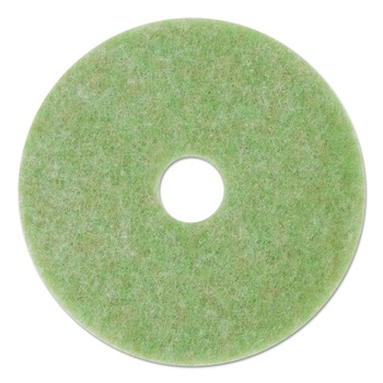 CLEANING AND SANITATION ACCESSORIES | 3M 5000-20 20 in. Diameter Low-Speed TopLine Autoscrubber Floor Pads 5000 - Green/Amber (5/Carton)