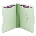 File Folders | Smead 14944 1/3-Cut Tabs 3-in Expansion 2 SafeSHIELD Fasteners Letter Size Recycled Pressboard Fastener Folders - Gray-Green (25/Box) image number 1
