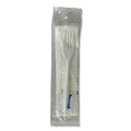 Cutlery | Boardwalk BWK3KITMW 3-Piece Fork/Napkin/Salt Packet Utensil Set - White (500/Carton) image number 3