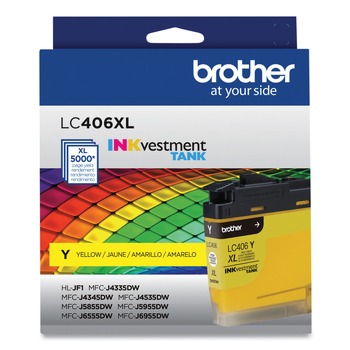 Brother LC406XLYS LC406XLYS INKvestment 5,000 Page-Yield High-Yield Ink - Yellow