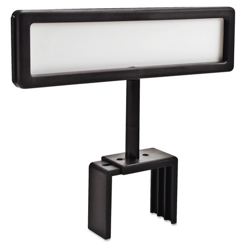 Office Presentation Supplies | Advantus 75334 8.5 in. x 2 in. People Pointer Plastic Cubicle Sign - Black image number 0