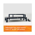 Monitor Stands | 3M MS85B 16 in. x 12 in. x 1.75 in. to 5.5 in. 20-lb. Capacity Adjustable Monitor Stand - Black/Silver image number 4