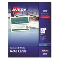 Envelopes & Mailers | Avery 03379 4.25 in. x 5.5 in. 65 lbs. Inkjet Note Cards with Matching Envelopes - Textured Uncoated White (50 Cards, 2 Cards/Sheet, 25 Sheets/Box) image number 0