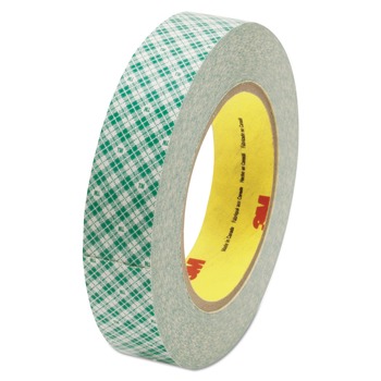 3M 410M 1 in. x 36 Yards Double Coated 3 in. Core Tissue Tape - White (1-Roll)