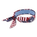 Safety & First Aid | Ergodyne 12561 Chill-Its 6700CT One Size Fits Most Cooling Bandana PVA Tie Headband - Stars and Stripes image number 0