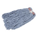Mops | Rubbermaid Commercial FGF51700BL00 20 oz. 1 in. Headband Cut-End Blend Cotton/Synthetic Mop Head - Blue (12/Carton) image number 1