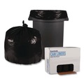 Just Launched | Boardwalk X6639SKKR01 33 in. x 39 in. 33 gal. 1.2 mil Recycled Low-Density Polyethylene Can Liners - Black (100/Carton) image number 2