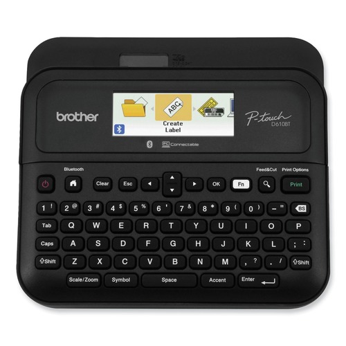 Label Makers | Brother P-Touch PTD610BTVP D-610BTVP 14.2 in. x 6 in. x 13.3 in. 30 mm/s Print Speed Connected Label Maker with Color Display image number 0