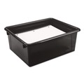 Boxes & Bins | Storex 62523U05C Storage Tray, Deep, 2 gal, 10.65-in x 10.65-in x 5.2-in, Black, 5/Pack image number 3