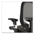 Office Chairs | Alera ALEMV41BME48 17.24 in. to 20.98 in. Seat Height Supports Up to 275 lbs. Minerva Ergonomic Mesh Swivel Task Chair - Gray Seat/Back, Silver Base image number 2