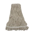 Just Launched | Boardwalk BWK432C 32 oz. Pro Loop Web/Tailband Premium Standard Mop Head - White (12/Carton) image number 1