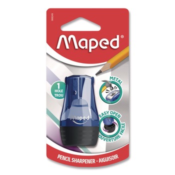  | Maped Helix 068249 Tonic 1-Hole Canister Pencil Sharpener, 2.56 x 1.25 x 4.92, Randomly Assorted Colors