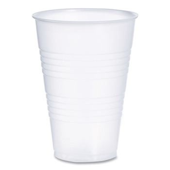 Dart Y14 14 oz. High-Impact Polystyrene Cold Cups - Translucent (1000/Carton)