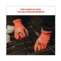 Cleaning Gloves | Ergodyne 17624 ProFlex 7401 Coated Lightweight Winter Gloves - Large Orange (1-Pair) image number 2