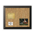 Bulletin Boards | MasterVision SF0422581012 24 in. x 18 in. Natural Cork Bulletin Board - Tan Surface/Black Wood Frame image number 1