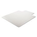 Office Chair Mats | Deflecto CM13233 45 x 53 DuraMat Moderate Use Wide Lipped Chair Mat for Low Pile Carpet - Clear image number 0