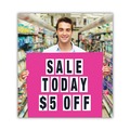 Back to School Sale | Cosco 098132 3 in. Tall Numbers and Symbols Peel-and-Stick Letters - Black Characters/White Background image number 3