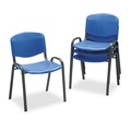 Office Chairs | Safco 4185BU Supports up to 250 lbs. Stacking Chairs - Blue Seat/Back, Black Base (4 Chairs/Carton) image number 0