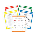 Sheet Protectors | C-Line 40620 9 x 12 Reusable Dry Erase Pockets - Assorted Primary Colors (25/Box) image number 1