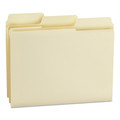 File Folders | Smead 10395 0.75 in. Expansion 1/3-Cut SuperTab Reinforced Guide Height Top Tab Folders - Letter Size/Manila (100/Box) image number 1