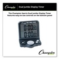 Clocks | Champion Sports DC100 3.5 in. x 1 in. x 4.5 in. LCD Dual Timer/Clock with Jumbo Display - Black image number 4