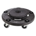 Just Launched | Rubbermaid Commercial FG264000BLA 18 in. x 6.63 in. 250 lbs. Capacity Brute Round Twist On/Off Dolly - Black image number 0