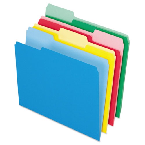 Just Launched | Pendaflex 82300 1/3-Cut Tabs Assorted Letter Size Colored File Folders - Assorted Colors (24/Pack) image number 0