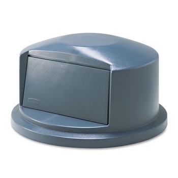 Rubbermaid Commercial FG263788GRAY 22.75 in. x 12.25 in. BRUTE Dome Top Swing Door Lid for 32 gal. Waste Containers - Gray