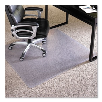 ES Robbins 124377 46 in. x 60 in. Rectangular EverLife Intensive Use Chair Mat for High Pile Carpet - Clear