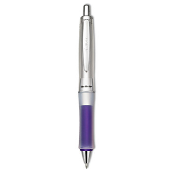 Pilot 36181 Dr. Grip Center of Gravity Medium 1 mm Retractable Ballpoint Pen - Black Ink/Silver/Navy Barrel