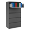 Office Filing Cabinets & Shelves | Alera 25497 36 in. x 18.63 in. x 67.63 in. 5 Lateral File Drawer - Legal/Letter/A4/A5 Size - Black image number 2