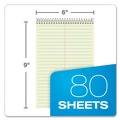 Back to School Sale | Ampad 25-278 6 in. x 9 in. Steno Pads - Gregg, Green Cover/Yellow Pad (80 Sheets/Pad, 6 Pads/Pack) image number 2