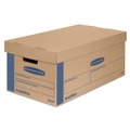 Boxes & Bins | Bankers Box 0065901 SmoothMove 12 in. x 24 in. x 10 in. Prime Moving/Storage Boxes - Small, Brown/Blue (8/Carton) image number 0