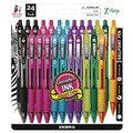 Pens | Zebra 12271 Z-Grip Medium 1 millimeter Retractable Ballpoint Pen - Assorted Artistic Ink/Barrel Colors (1-Set) image number 1