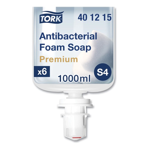 Hand Sanitizers | Tork 401815 1L Unscented Premium Antibacterial Foam Soap (6/Carton) image number 0