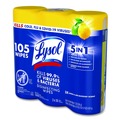 Hand Wipes | LYSOL Brand 19200-82159 7 in. x 7.25 in. 1-Ply Disinfecting Wipes - Lemon and Lime Blossom White (3/Pack) image number 2