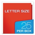 File Folders | Oxford 51711EE 100 Sheet Capacity 11 in. x 8.5 in. High Gloss Laminated Paperboard Folder - Red (25/Box) image number 1