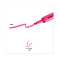 Highlighters | Universal UNV08865 Fluorescent Ink Chisel Tip, Desk Highlighters - Pink (1 Dozen) image number 7