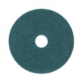 Cleaning & Janitorial Accessories | Boardwalk BWK4017GRE 17 in. Diameter Heavy-Duty Scrubbing Floor Pads - Green (5/Carton) image number 1