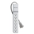Surge Protectors | Belkin BE106000-06R 720 J 6 AC Outlets 6 ft. Cord Home/Office Surge Protector with Rotating Plug - White image number 0