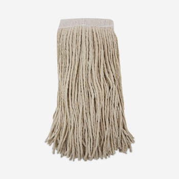 Boardwalk BWK324C 24 oz. Premium Saddleback Head Cotton Fiber Mop Head - White (12/Carton)