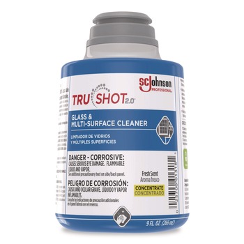 CLEANERS AND CHEMICALS | SC Johnson 379846 TruShot 2.0 Glass and Multisurface Cleaner Fresh Scent 9 oz Cartridge (4/Carton)