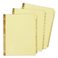 Just Launched | Avery 11307 11 in. x 8.5 in. 12-Tab Preprinted Laminated Jan. to Dec. Tab Dividers with Gold Reinforced Binding Edge - Buff (1-Set) image number 1