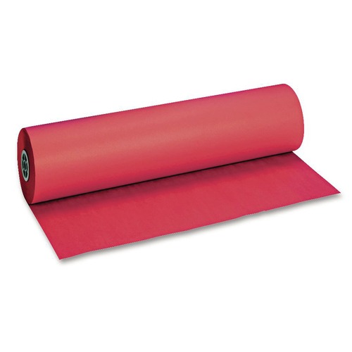 Arts & Crafts Supplies | Pacon P101203 36 in. x 1000 ft. 40 lb Cover Weight Decorol Flame Retardant Art Rolls - Cherry Red (1-Roll) image number 0