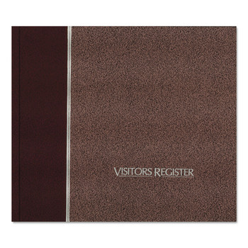  | National 57803 9.78 in. x 8.5 in. Sheets Hardcover Visitor Register Book - Burgundy Cover