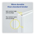 Binders | Avery 79709 Heavy-Duty 0.5 in. Capacity 11 in. x 8.5 in. Non Stick View Binder with DuraHinge and 3 Slant Rings - White (4/Pack) image number 3