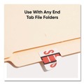 Back to School Sale | Smead 67089 1 in. x 1.25 in. S Color-Coded End Tab Filing Labels - White (1-Roll) image number 2