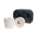 Paper Towels and Napkins | Morcon Paper VT1003 Valay 9.75 in. x 15.87 in. x 5.25 in. Two Rolls Mini Jumbo Bath Tissue Dispenser - Black image number 1
