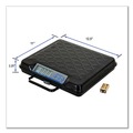 Mailroom Equipment | Brecknell GP250 250 lbs. Capacity 12.5 in. x 10.95 in. x 2.2 in. Platform Portable Electronic Utility Bench Scale image number 4
