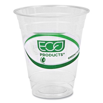 Eco-Products EP-CC12-GS 12 oz. GreenStripe Renewable and Compostable Cold Cups - Clear (1000/Carton)